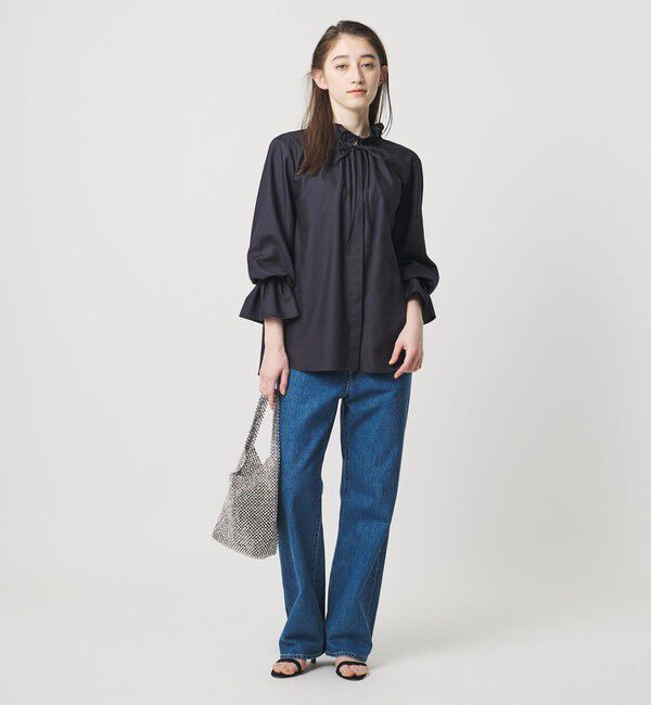 UNITED ARROWS「フリルカラー フレアスリーブ ブラウス」|シャツ・ブラウス|