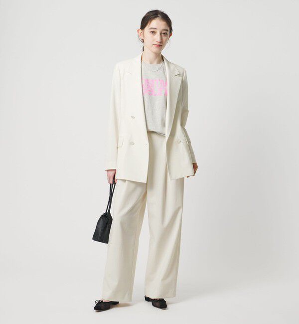 UNITED ARROWS「T/W ワイドパンツ ‐ウォッシャブル‐」|スラックス|