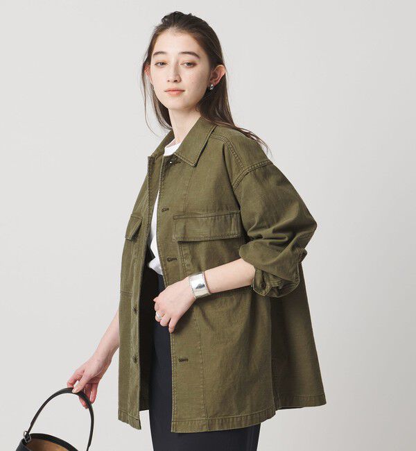 UNITED ARROWS「＜SACRA＞ミリタリージャケット」|ミリタリージャケット|OLIVE