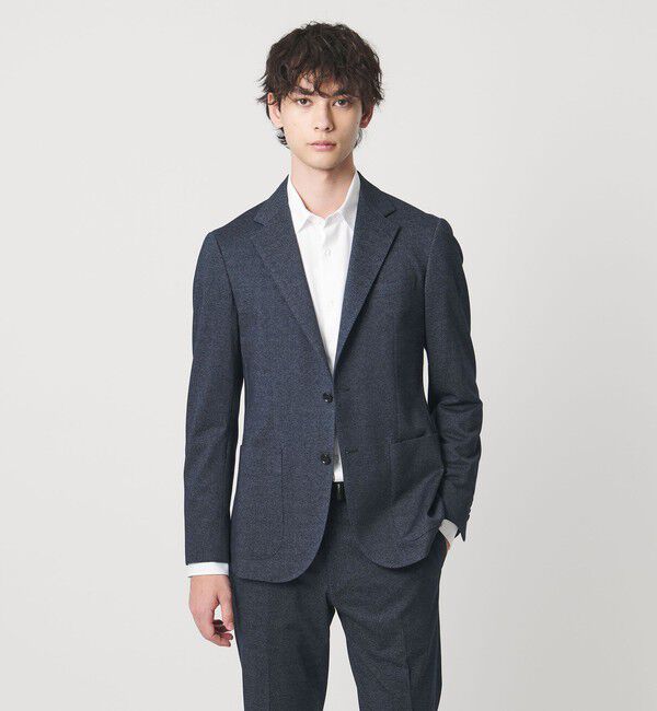 UNITED ARROWS「ツイル シングル 2ボタン テーラードジャケット COMFORT EASY-MODEL ストレッチ」|テーラードジャケット|NAVY