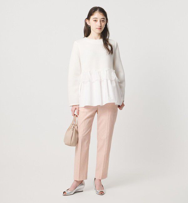 UNITED ARROWS「フクレドットジャガード スリムパンツ ‐ウォッシャブル‐」|チノ|