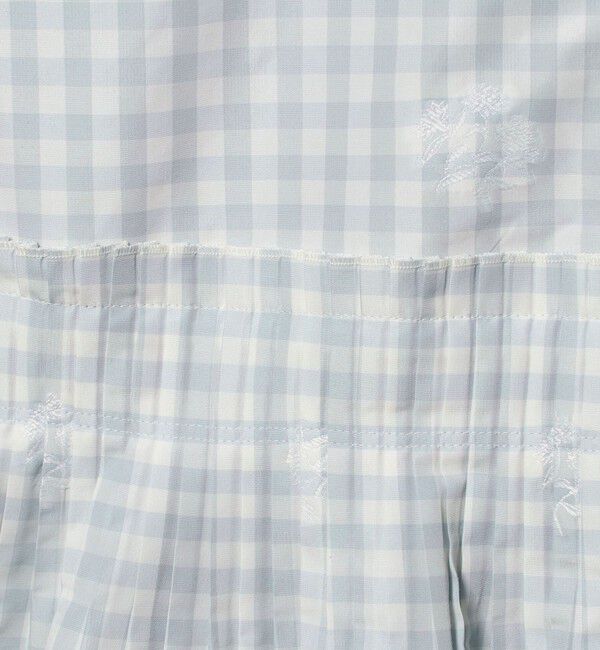 UNITED ARROWS「ギンガムチェック フラワー ジャガード ブラウス ‐ウォッシャブル‐」|シャツ・ブラウス|