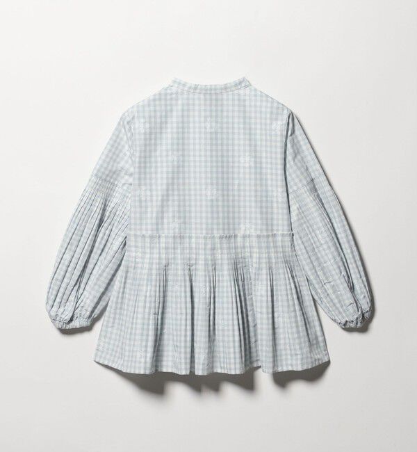 UNITED ARROWS「ギンガムチェック フラワー ジャガード ブラウス ‐ウォッシャブル‐」|シャツ・ブラウス|