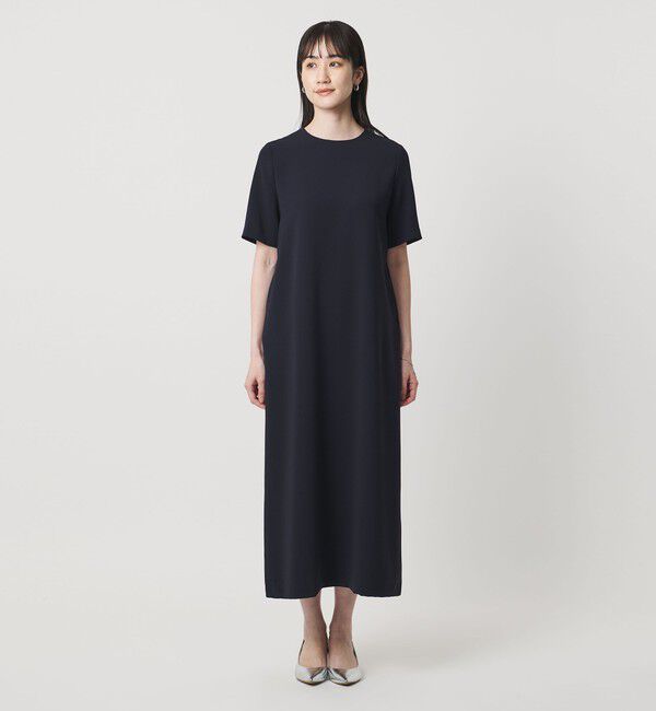 UNITED ARROWS「Drapy ショートスリーブ ワンピース ‐ウォッシャブル‐」|ワンピース|