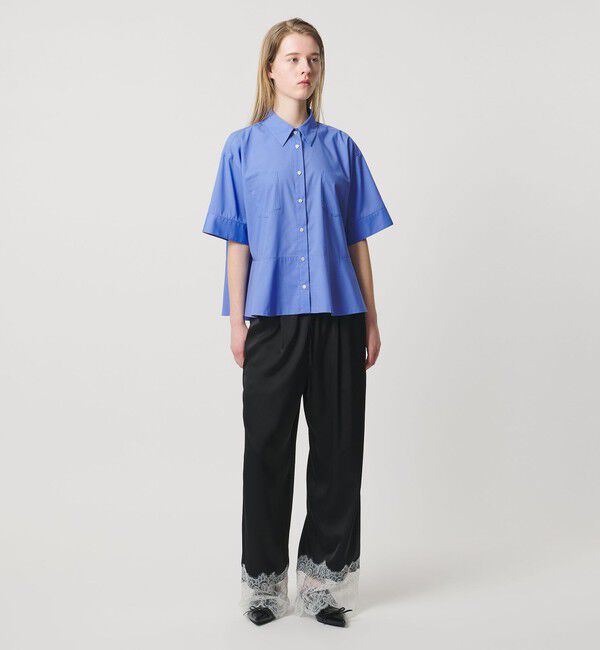 AEWEN MATOPH「＜AEWEN MATOPH＞ペプラムショートスリーブシャツ ウォッシャブル」|シャツ・ブラウス|
