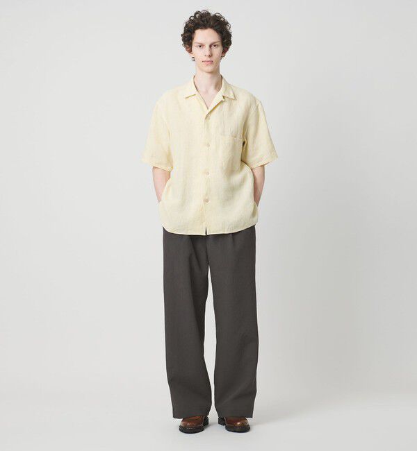 UNITED ARROWS「＜District＞ポリエステルタッサー 1プリーツ ワイド イージーパンツ」|チノ|