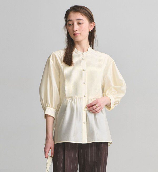 UNITED ARROWS「シルキー ピンタック ブラウス ‐ウォッシャブル‐」|シャツ・ブラウス|