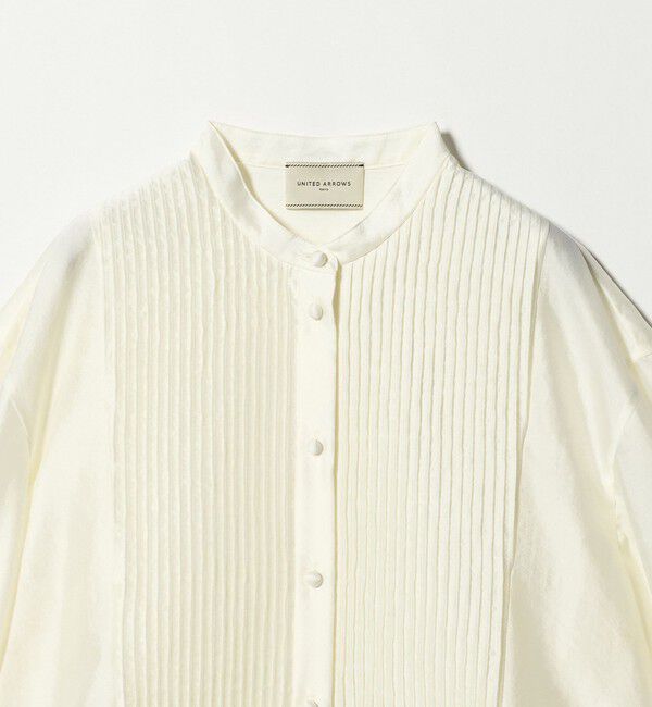 UNITED ARROWS「シルキー ピンタック ブラウス ‐ウォッシャブル‐」|シャツ・ブラウス|