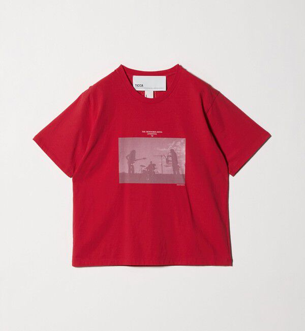 UNITED ARROWS「＜TICCA＞バンド プリント Tシャツ」|Tシャツ・カットソー|RED