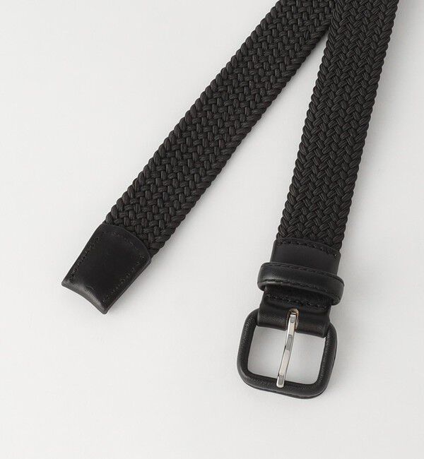 UNITED ARROWS green label relaxing「レザー バックル ゴムメッシュ ベルト」|ベルト|