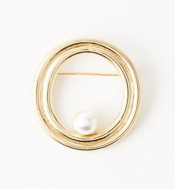 UNITED ARROWS green label relaxing「リング&フェイクパール ブローチ」|ブローチ・コサージュ|