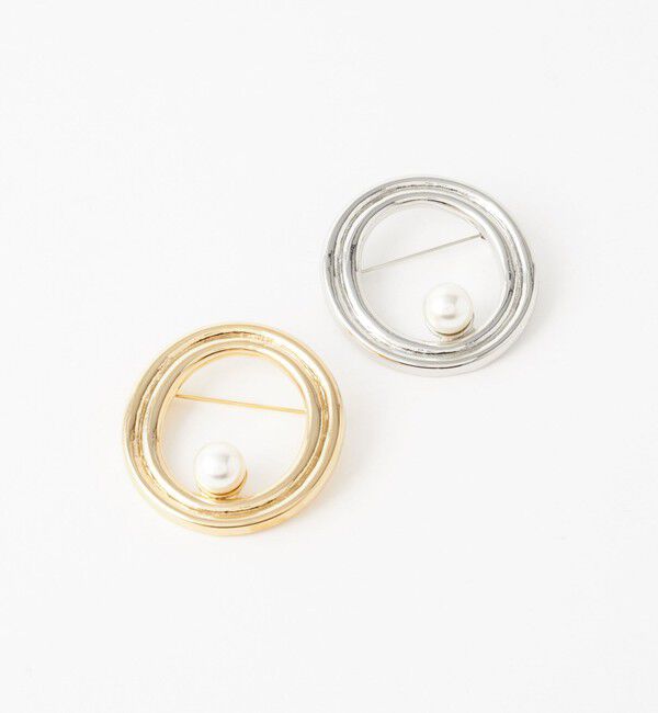 UNITED ARROWS green label relaxing「リング&フェイクパール ブローチ」|ブローチ・コサージュ|