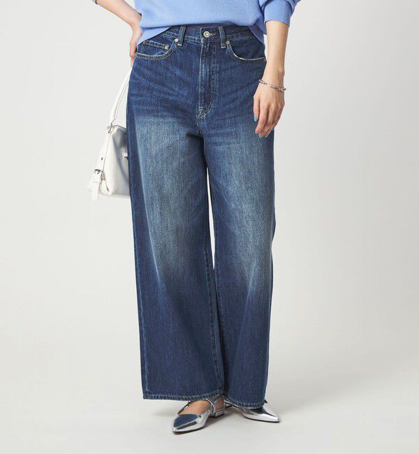 UNITED ARROWS green label relaxing「［size SHORT/TALLあり］ワイド デニム パンツ」|デニム|COBALT