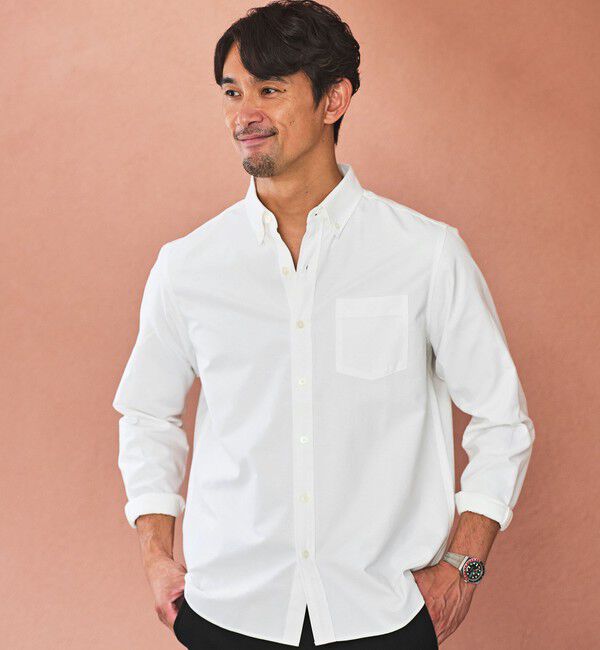UNITED ARROWS green label relaxing「【WEB限定】JUST fit デイリー オックスフォード ボタンダウン シャツ」|シャツ・ブラウス|WHITE