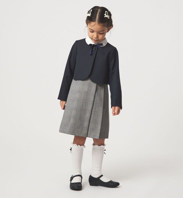 UNITED ARROWS green label relaxing「TRW ソリッド ボレロ / キッズ 110cm-130cm」|ノーカラージャケット|