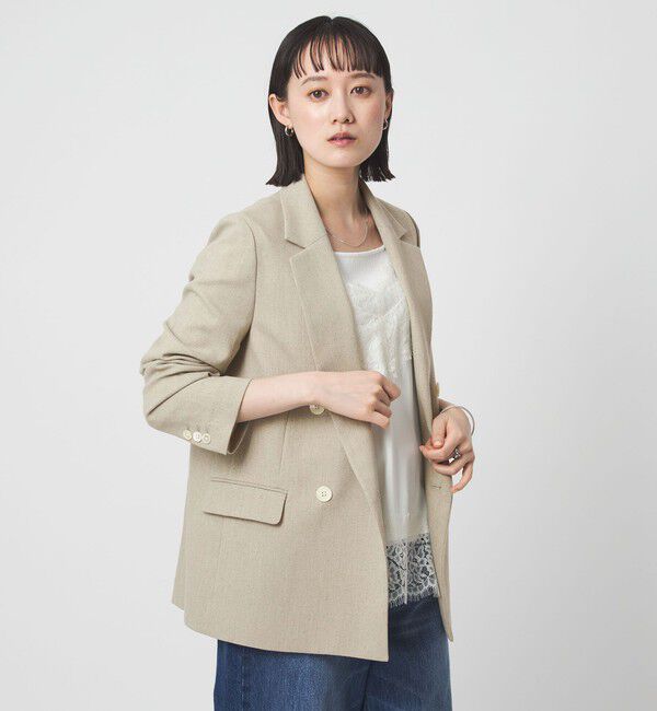 UNITED ARROWS green label relaxing「［size SHORTあり］Greed グリード メランジ ダブル ジャケット」|テーラードジャケット|