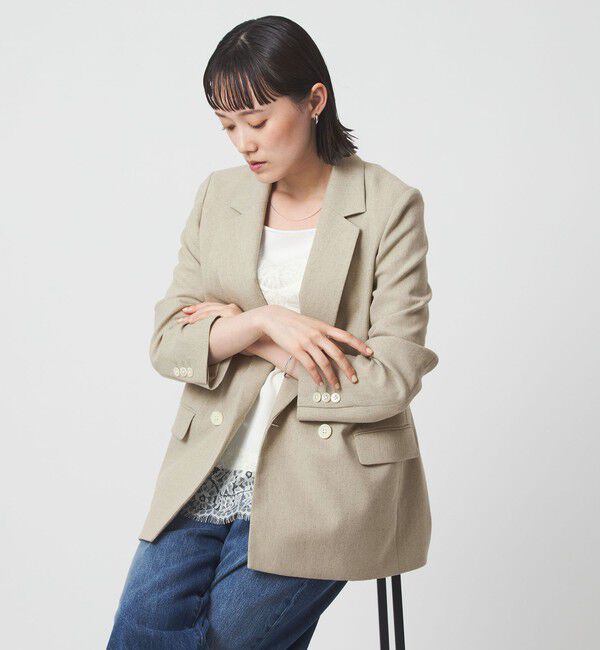 UNITED ARROWS green label relaxing「［size SHORTあり］Greed グリード メランジ ダブル ジャケット」|テーラードジャケット|