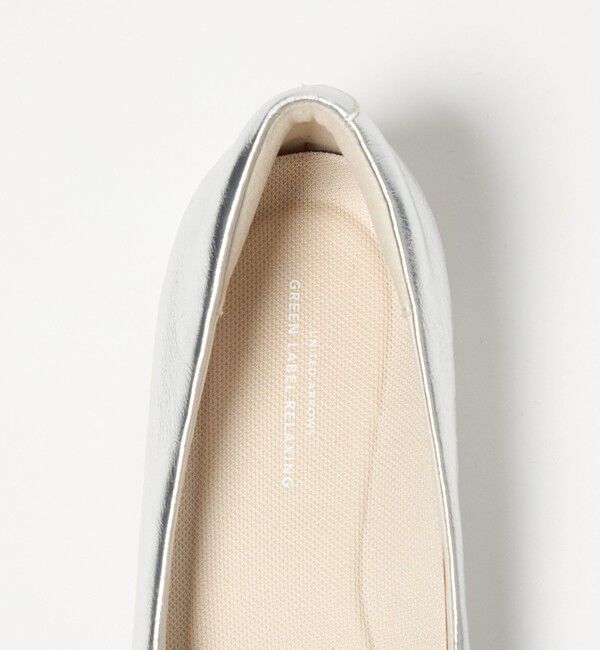 UNITED ARROWS green label relaxing「クッショニーシューズ スクエアトゥ メタルチップ / フラットシューズ」|パンプス|