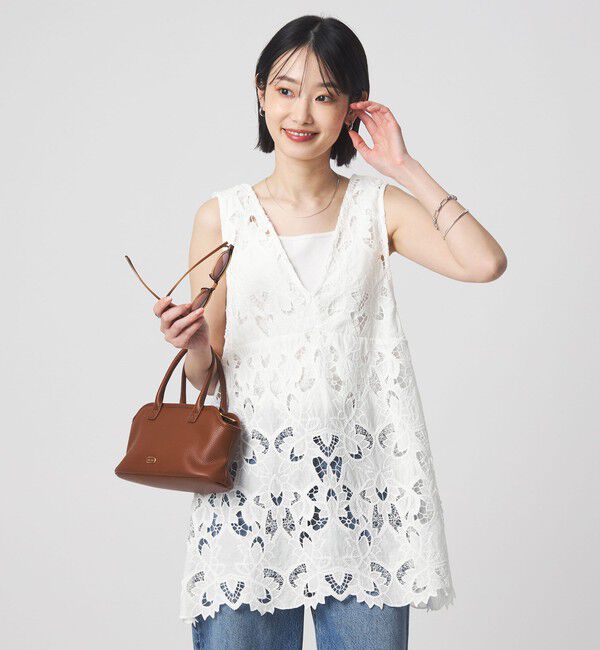 UNITED ARROWS green label relaxing「レース ノースリーブ ブラウス」|シャツ・ブラウス|