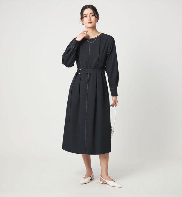 UNITED ARROWS green label relaxing「ステッチ タック セミフレア ワンピース」|ワンピース|