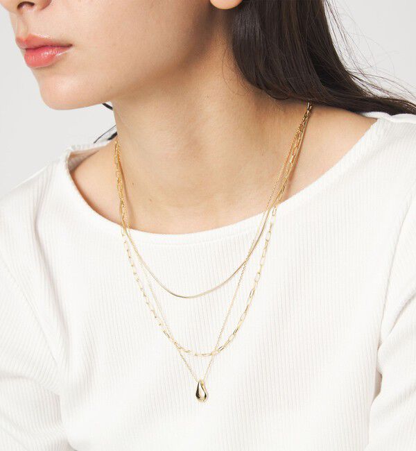 UNITED ARROWS green label relaxing「3WAY 3連ネックレス」|ネックレス|GOLD