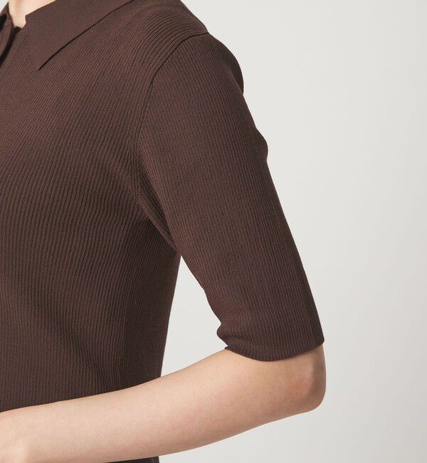 UNITED ARROWS green label relaxing「HIYOKE エリツキ リブ ニット マシンウォッシャブル UVカット 遮熱」|ニット・セーター|