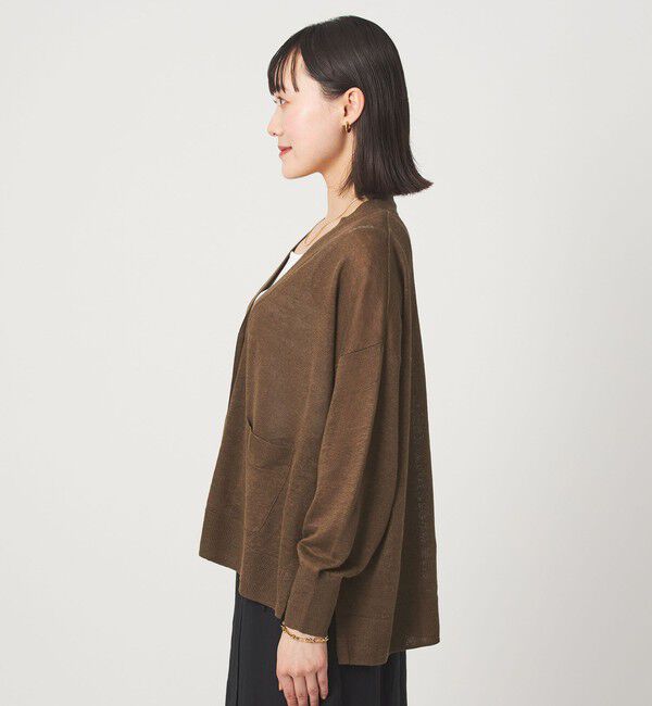 UNITED ARROWS green label relaxing「フレンチリネン Vネック カーディガン ウォッシャブル」|カーディガン|