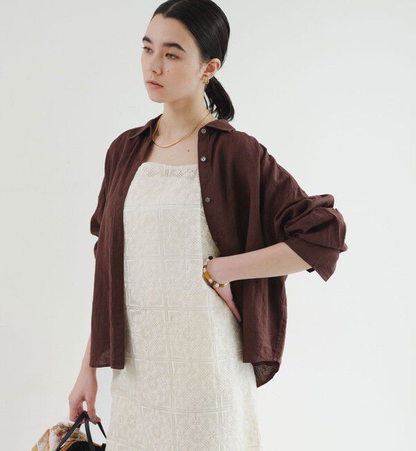 UNITED ARROWS green label relaxing「【結論シリーズ】リネンバランスシャツ［size SHORTあり］」|シャツ・ブラウス|