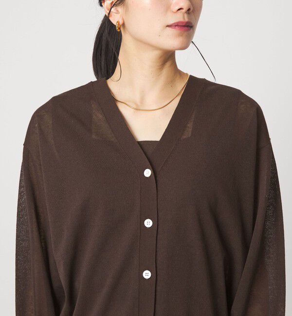 UNITED ARROWS green label relaxing「【結論シリーズ】ビューティーネック2WAYカーデ ウォッシャブル」|カーディガン|