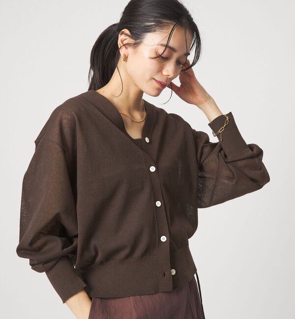 UNITED ARROWS green label relaxing「【結論シリーズ】ビューティーネック2WAYカーデ ウォッシャブル」|カーディガン|