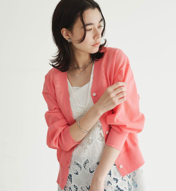 UNITED ARROWS green label relaxing「【結論シリーズ】ビューティーネック2WAYカーデ ウォッシャブル」|カーディガン|