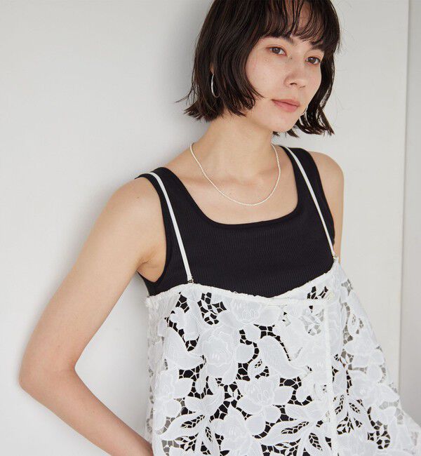 UNITED ARROWS green label relaxing「デコルテタンクトップ / カップインナー」|タンクトップ|