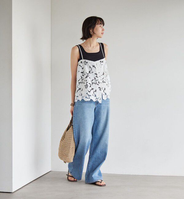 UNITED ARROWS green label relaxing「デコルテタンクトップ / カップインナー」|タンクトップ|