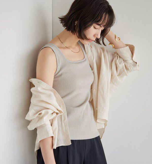 UNITED ARROWS green label relaxing「デコルテタンクトップ / カップインナー」|タンクトップ|