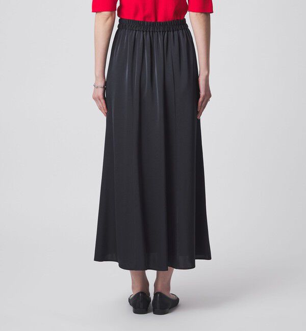 UNITED ARROWS green label relaxing「サテン セミナロー スカート」|フレア|