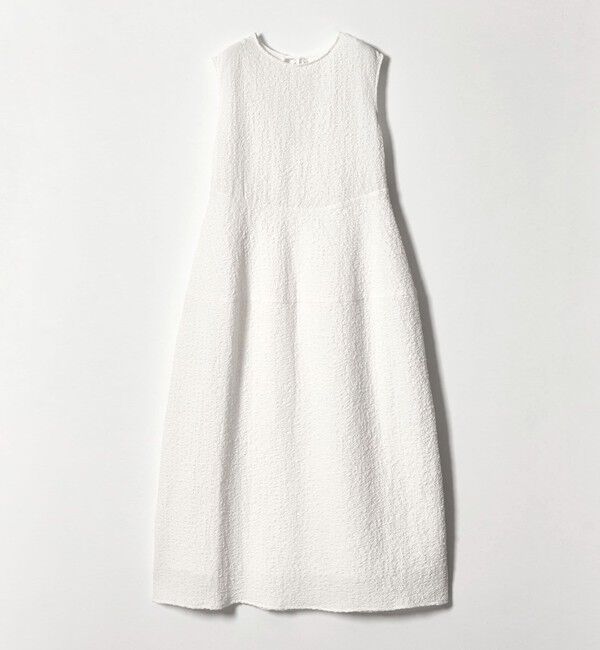 EMMEL REFINES「＜EMMEL REFINES＞EM フクレジャガード ノースリーブ ワンピース」|ワンピース|WHITE