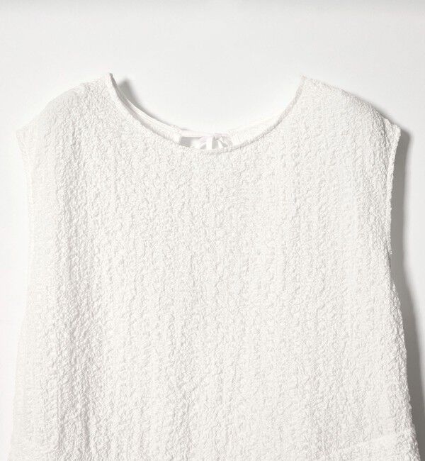 EMMEL REFINES「＜EMMEL REFINES＞EM フクレジャガード ノースリーブ ワンピース」|ワンピース|