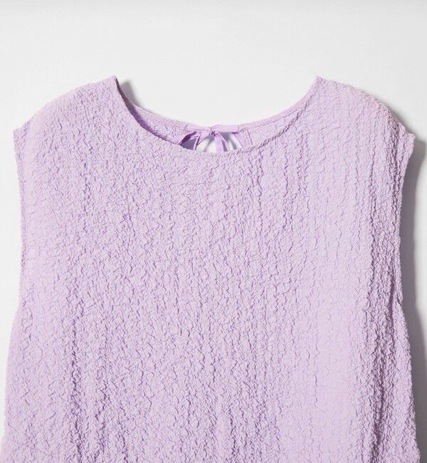 EMMEL REFINES「＜EMMEL REFINES＞EM フクレジャガード ノースリーブ ワンピース」|ワンピース|