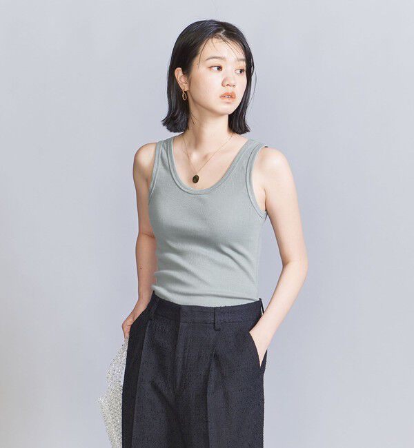 BEAUTY&YOUTH UNITED ARROWS「コットンブレンド テレコ タンクトップ」|タンクトップ|LT.BLUE