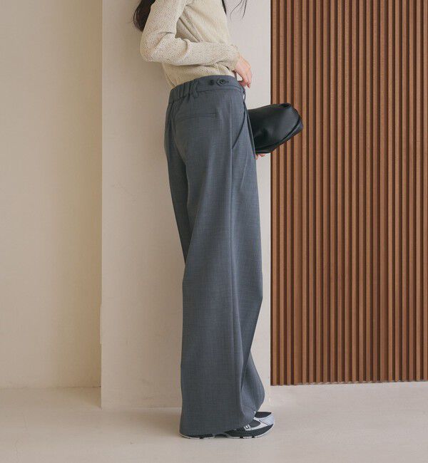 BEAUTY&YOUTH UNITED ARROWS「ポリエステルブレンド ２タック タブワイドパンツ」|その他|