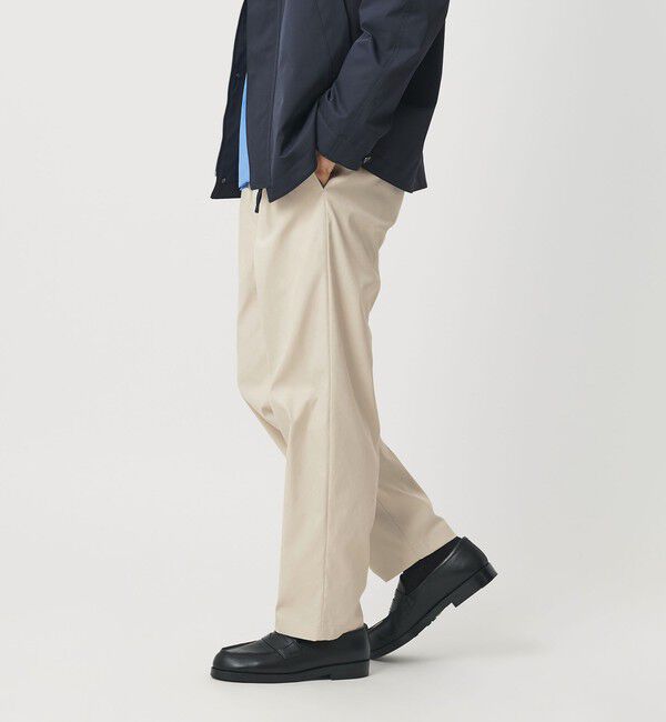 BEAUTY&YOUTH UNITED ARROWS「TASLAN 1P イージー テーパード パンツ NO.7 吸水速乾機能付き」|チノ|OFF WHITE