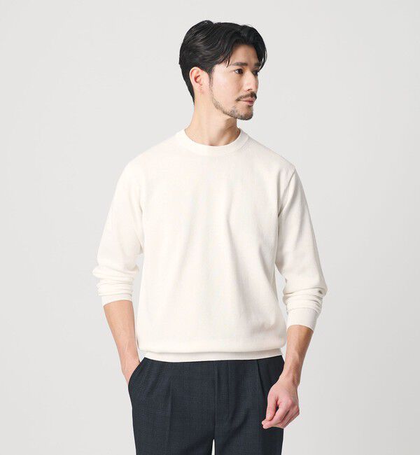 BEAUTY&YOUTH UNITED ARROWS「【WEB限定 WARDROBE SMART】KOUKIN ハイゲージ ニット クルーネック【抗菌・防臭】」|ニット・セーター|