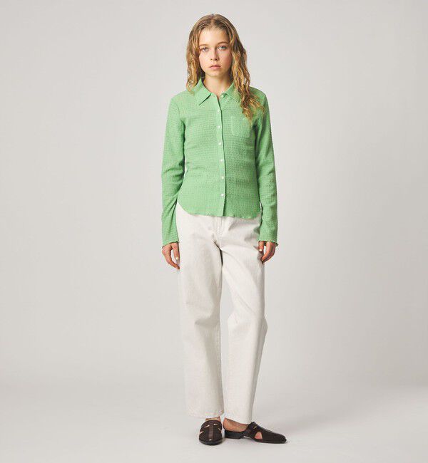 STEVEN ALAN「＜Steven Alan＞クレープ シャツ カーディガン」|カーディガン|