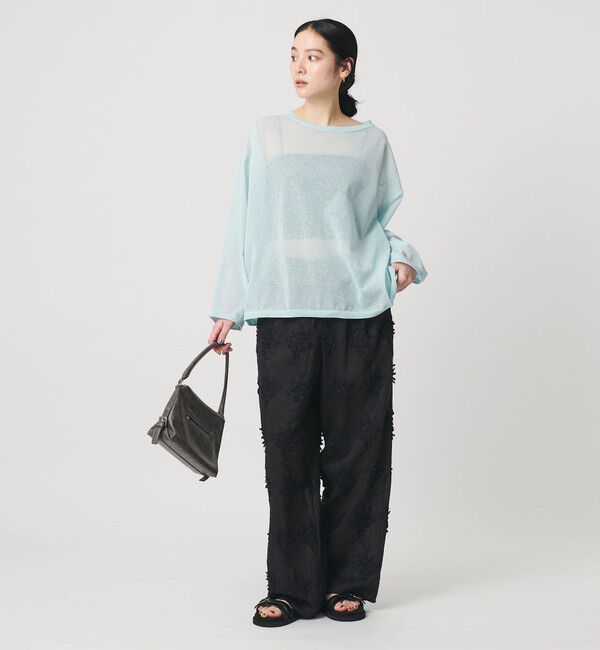 BEAUTY&YOUTH UNITED ARROWS「麻ブレンド ルーズ ボートネック ニットプルオーバー ウォッシャブル」|ニット・セーター|