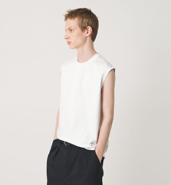 BEAUTY&YOUTH UNITED ARROWS「クール デオドラント ノースリーブ Tシャツ 抗菌防臭 接触冷感」|Tシャツ・カットソー|WHITE
