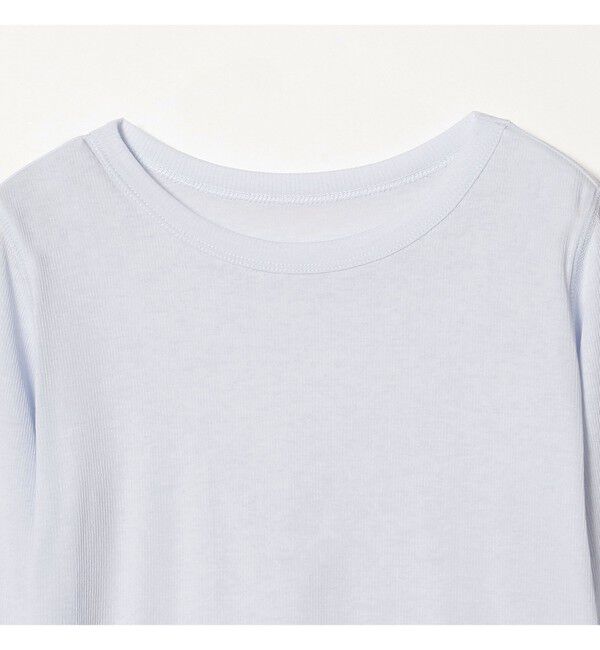 Ray BEAMS 「テレコ リブ クルーネック トップス」|Tシャツ・カットソー|