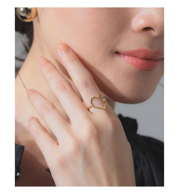 Demi-Luxe BEAMS 「ALIITA / ハート アクアマリン リング」|その他|GOLD