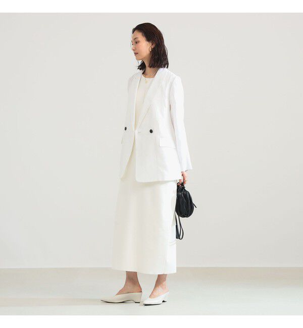 Demi-Luxe BEAMS 「ダブルブレスト リネン ジャケット」|ダッフルコート|