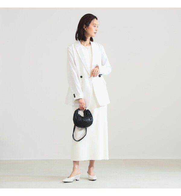 Demi-Luxe BEAMS 「ダブルブレスト リネン ジャケット」|ダッフルコート|