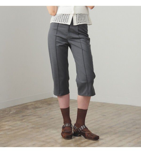 Ray BEAMS 「ストレッチ カプリ パンツ」|チノ|